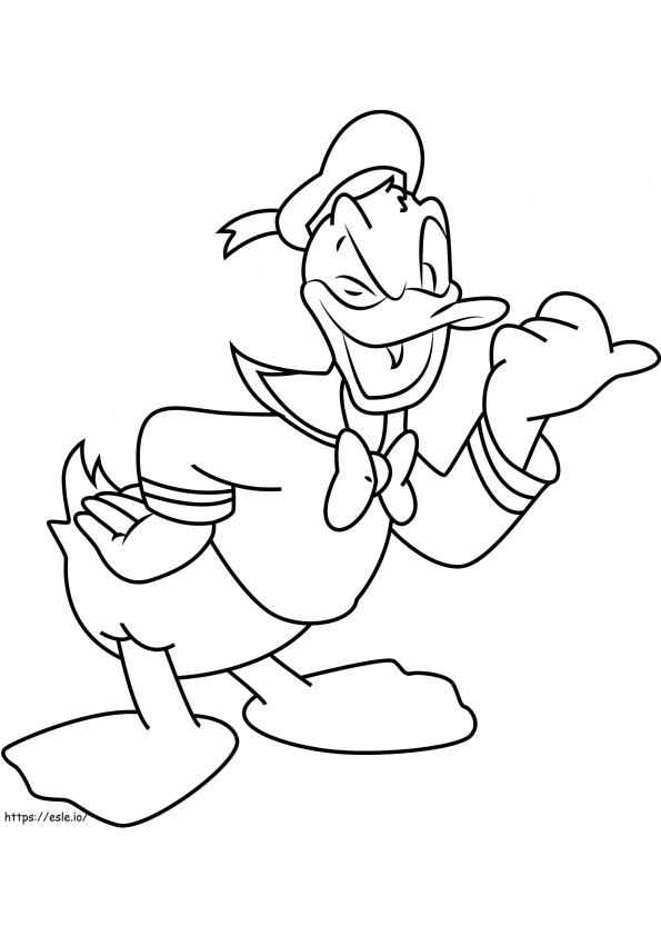 1532317680 Happy Donald Duck A4 coloring page