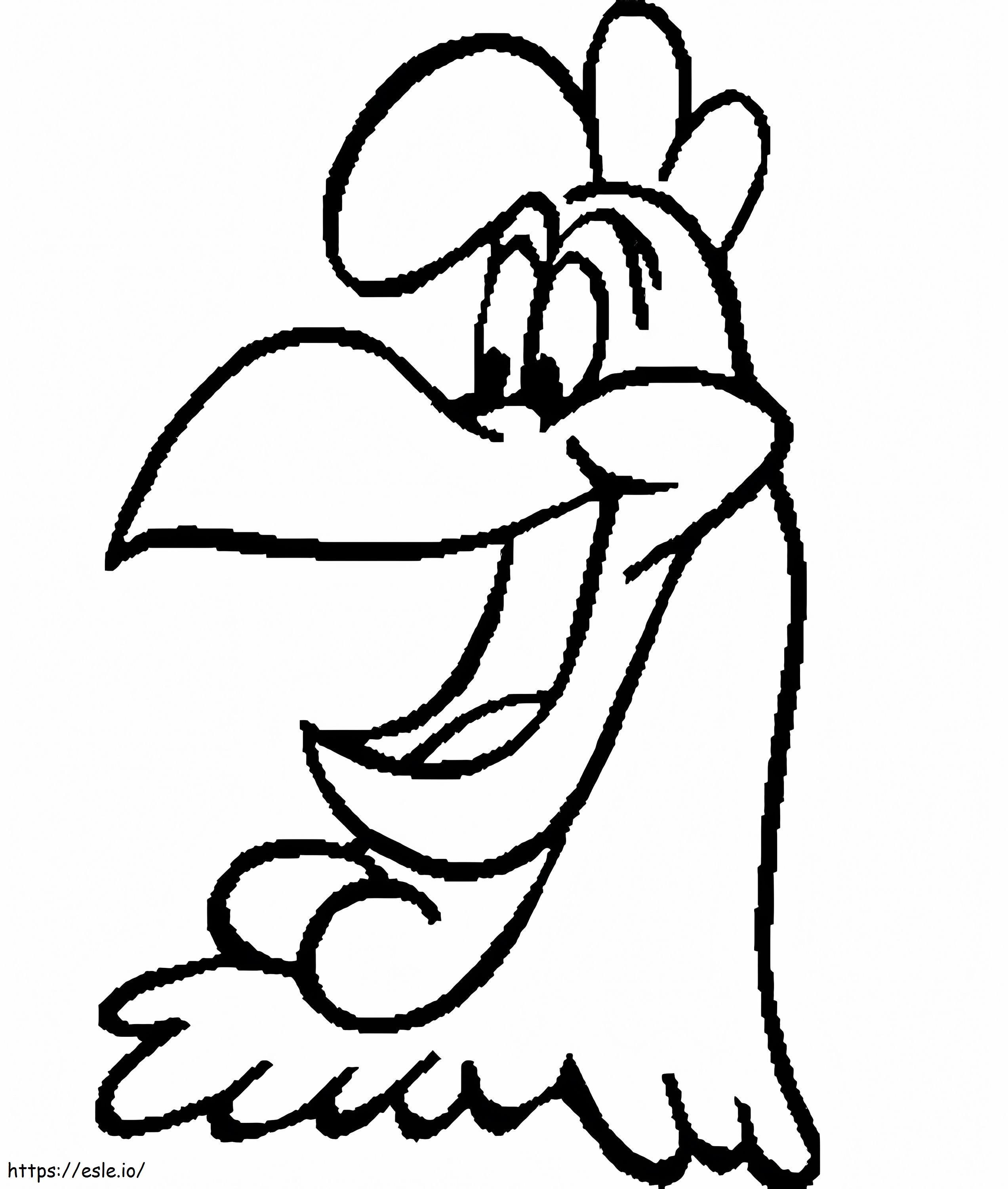 Foghorn Leghorn Face Coloring Page