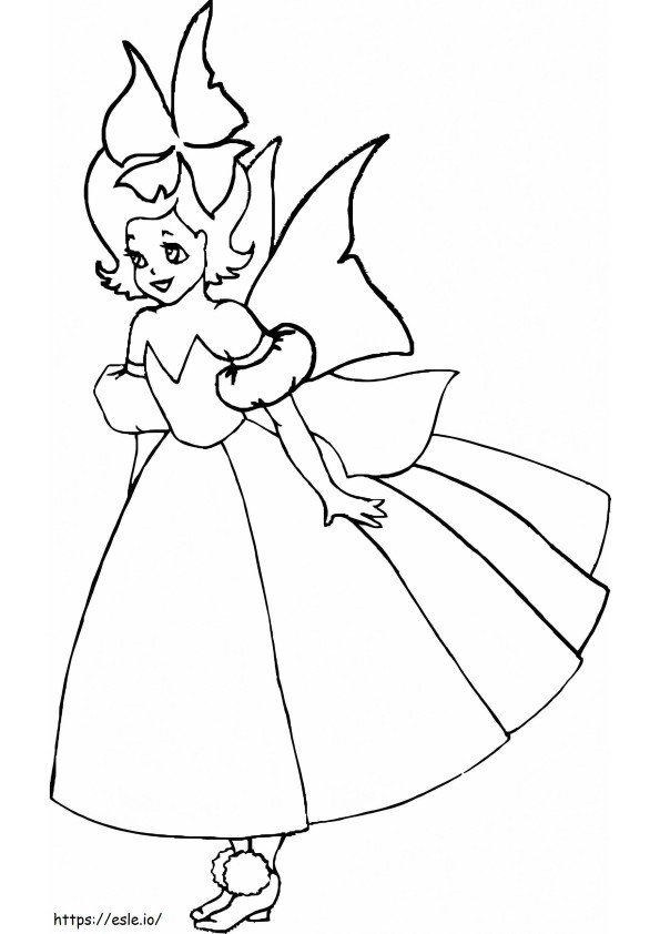 Animated Fairy coloring page