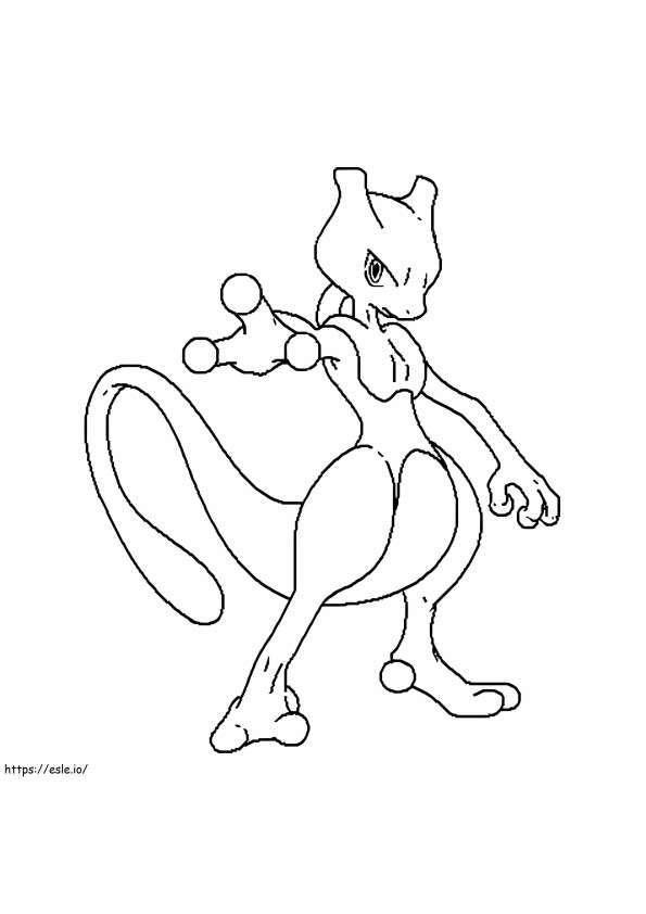 Mewtwo 3 para colorir