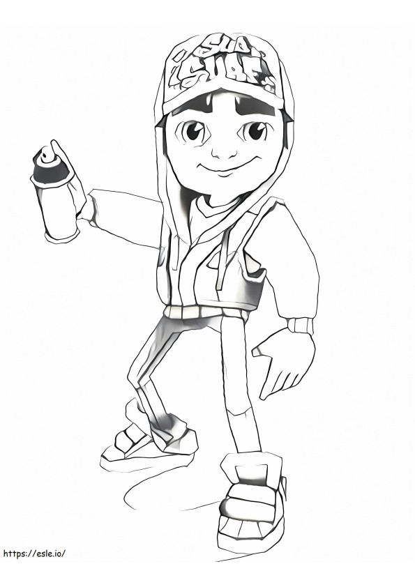 Free Printable Subway Surfers coloring page