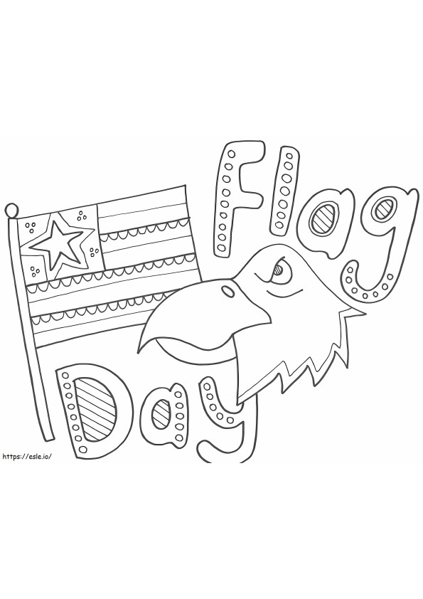 Coloriage Jour du drapeau 8 à imprimer dessin
