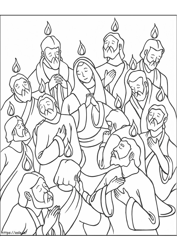 Coloriage Pentecôte 4 à imprimer dessin