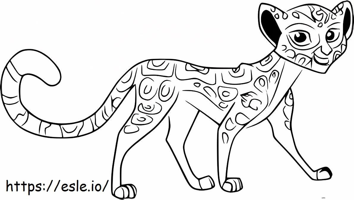 Aikuinen gepardi värityskuva