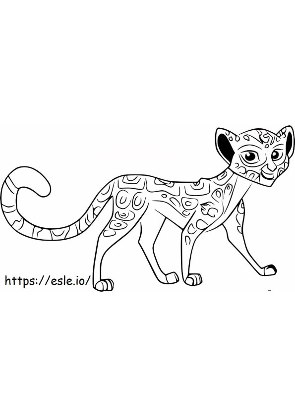 Volwassen cheetah kleurplaat
