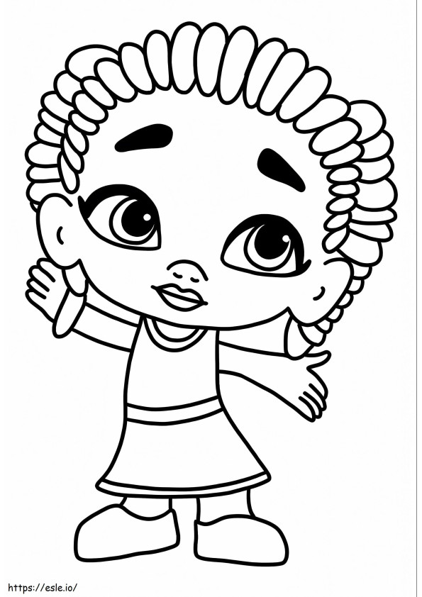 Zoe From Super Monsters coloring page