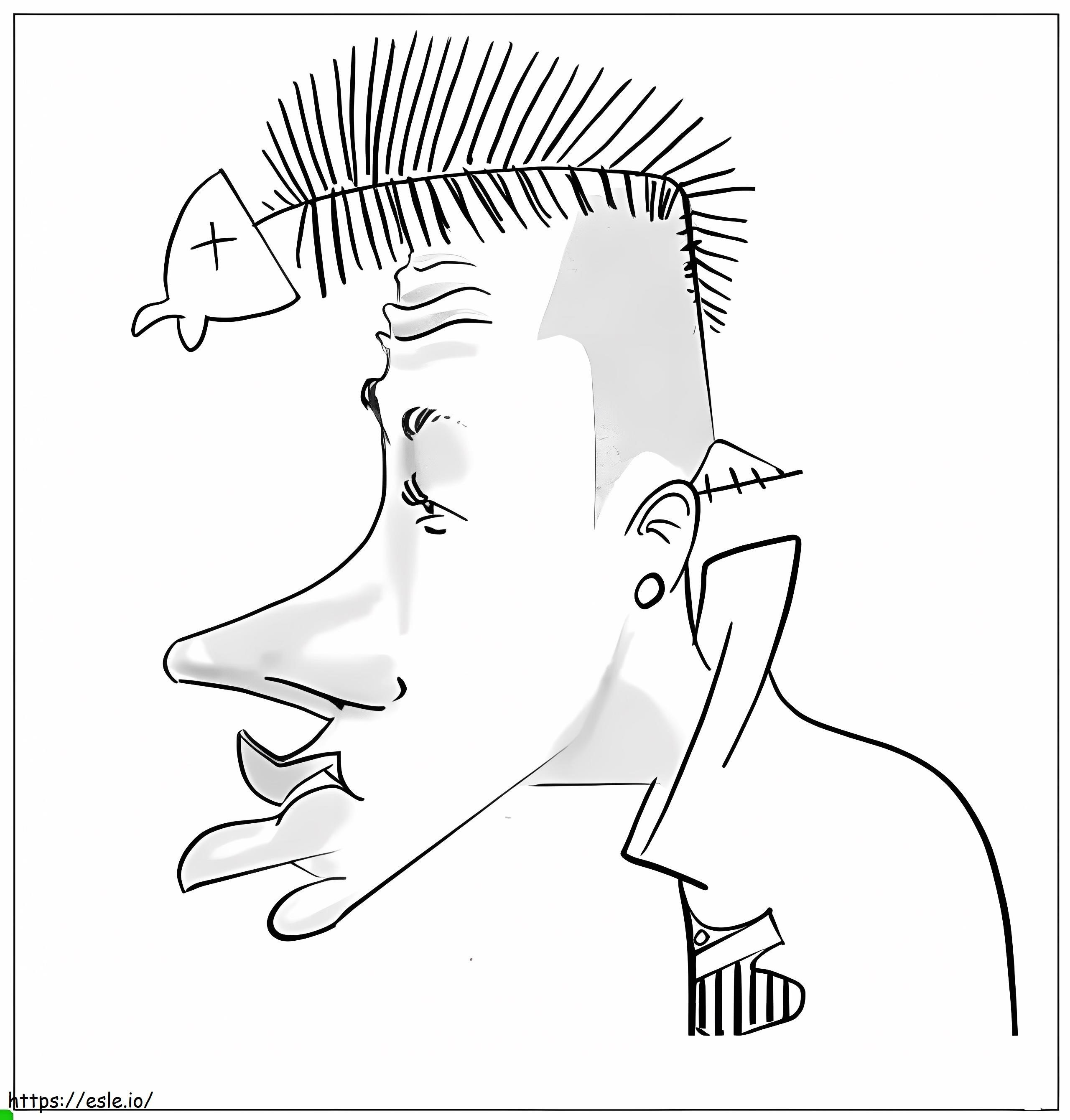 Desenho animado de Neymar estúpido para colorir