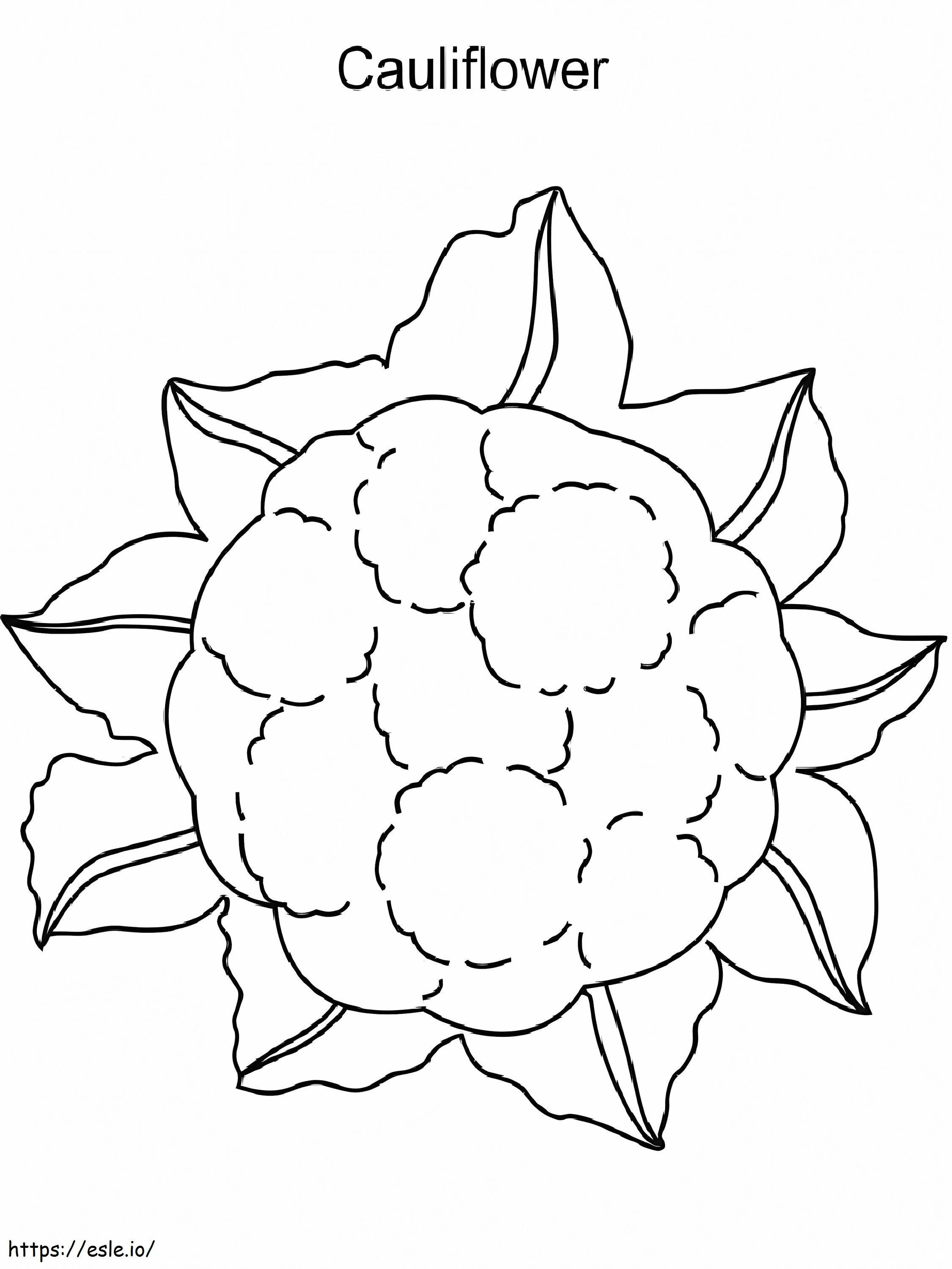 Very Easy Cauliflower coloring page