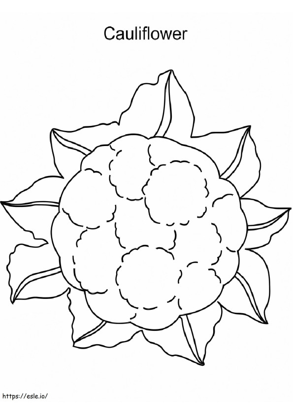 Coloriage Chou-fleur très facile à imprimer dessin