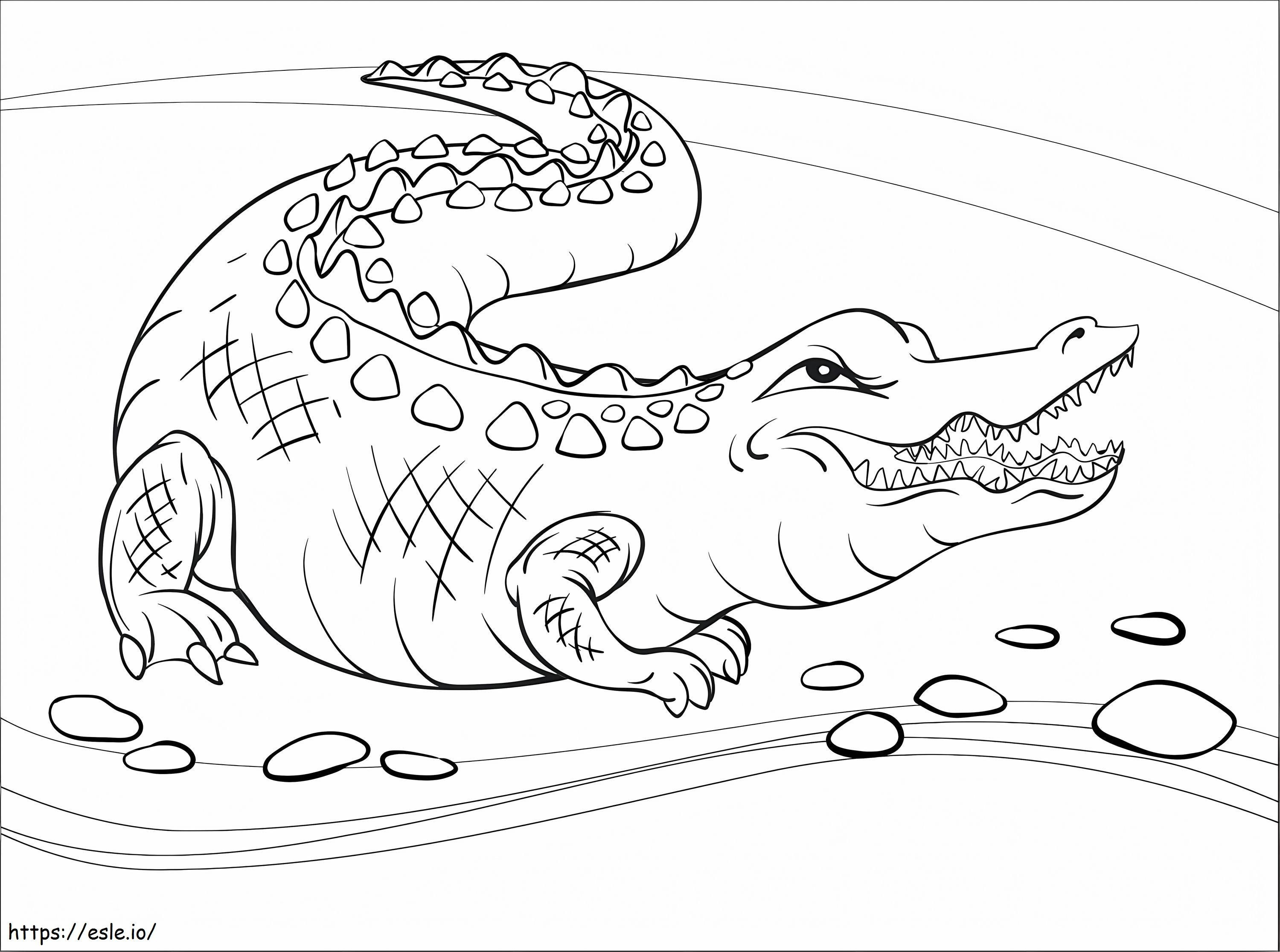 Coloriage Alligator en colère à imprimer dessin