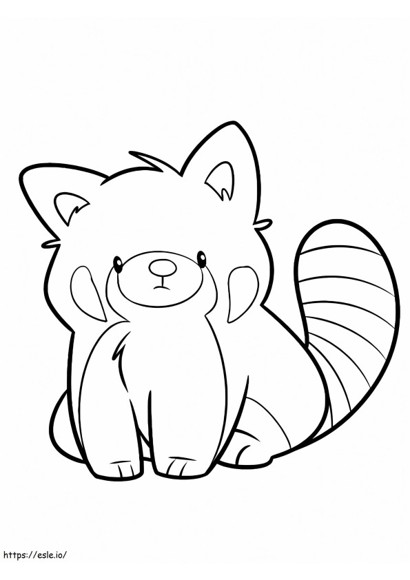 Cute Red Panda coloring page