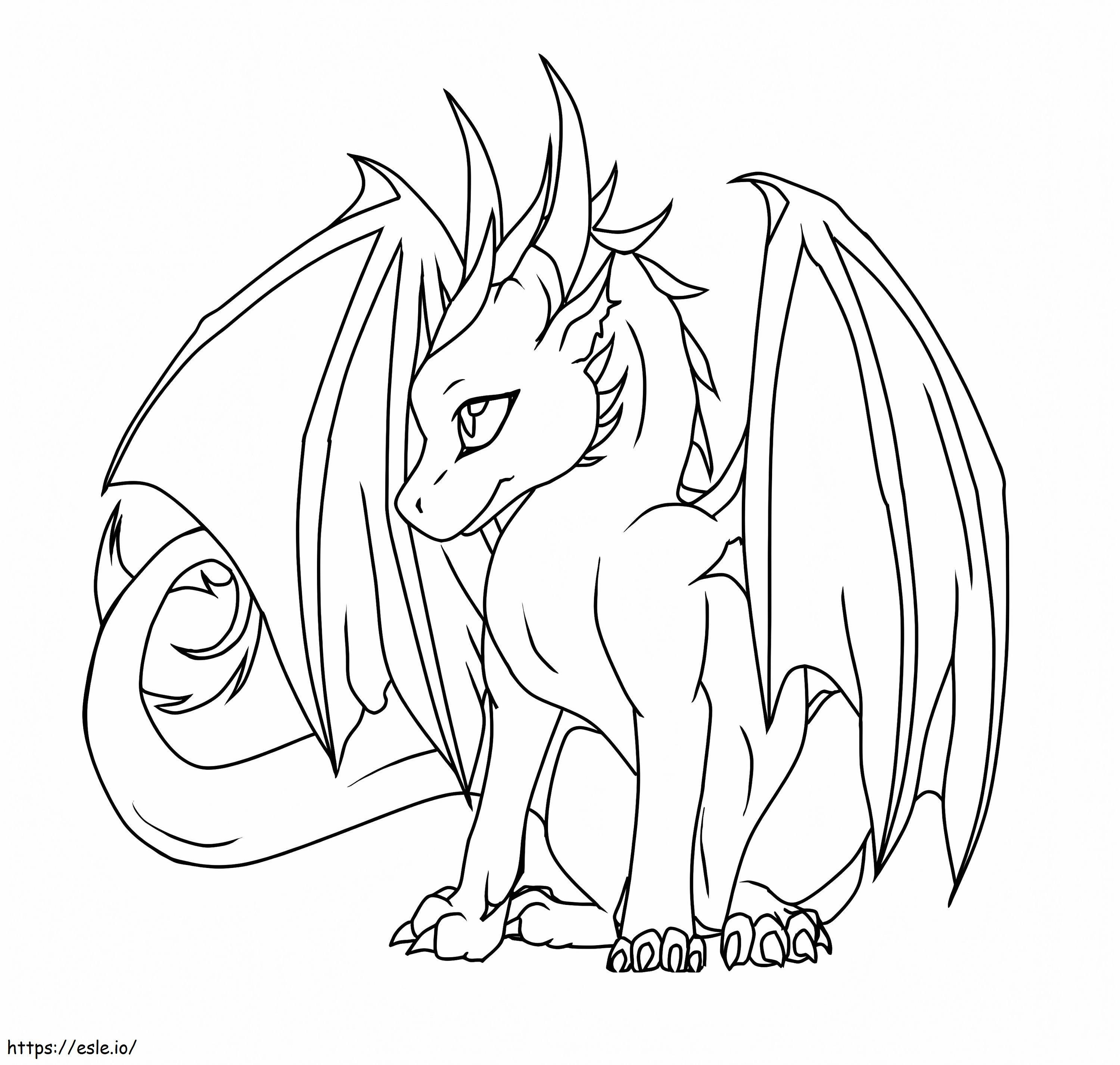 Um dragão para colorir
