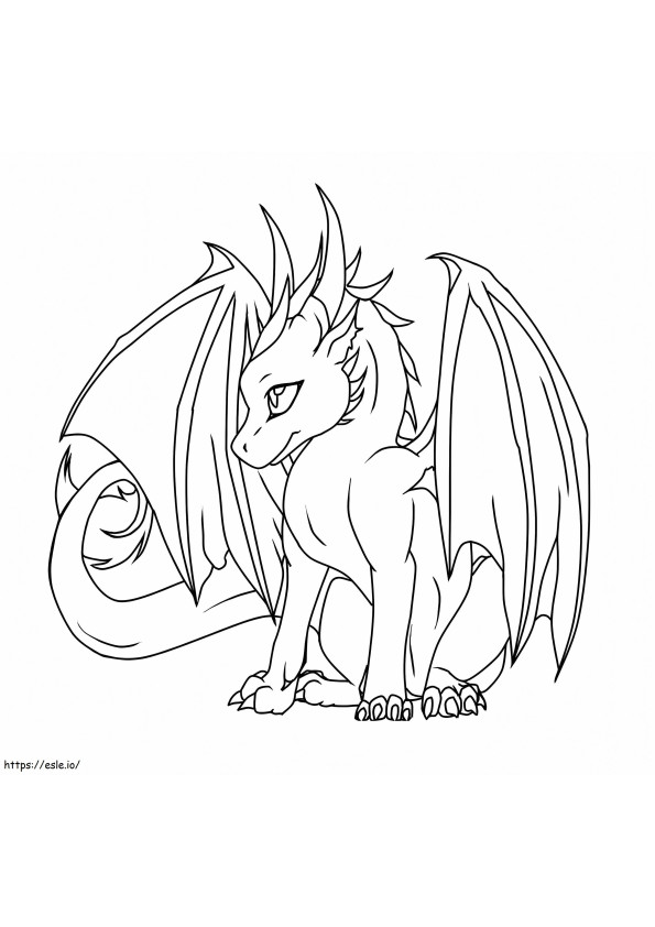 A Dragon coloring page