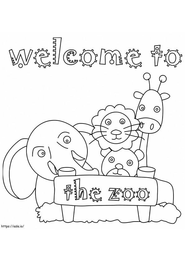 Welcome To The Zoo coloring page