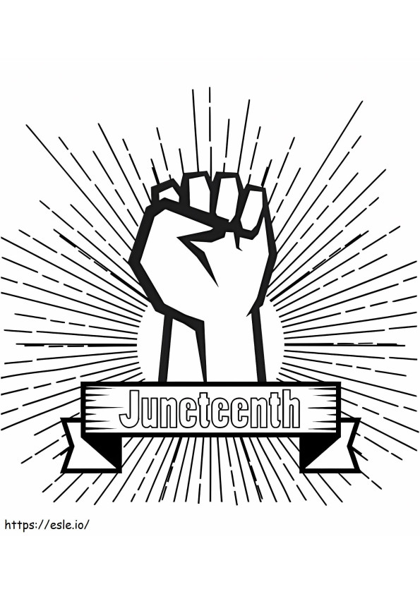 Juneteenth 2 coloring page
