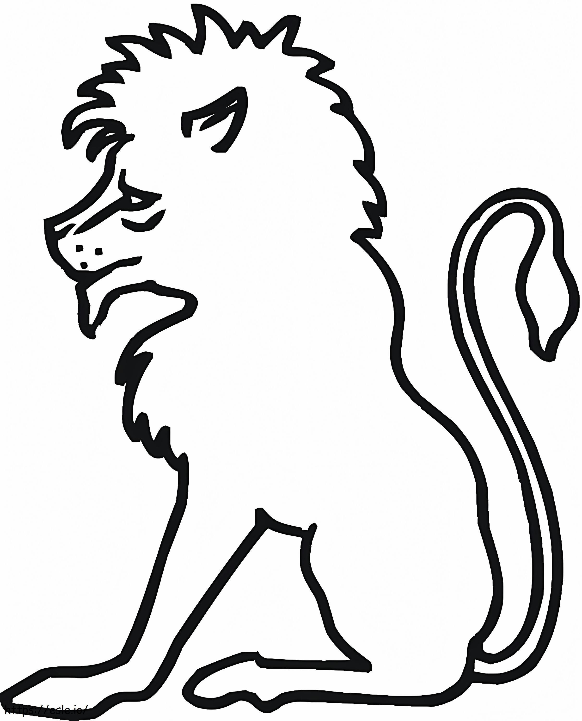 Lion Outline värityskuva