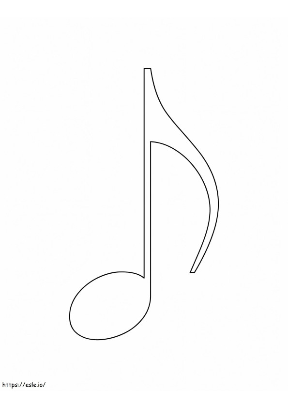 Easy Musical Notes coloring page