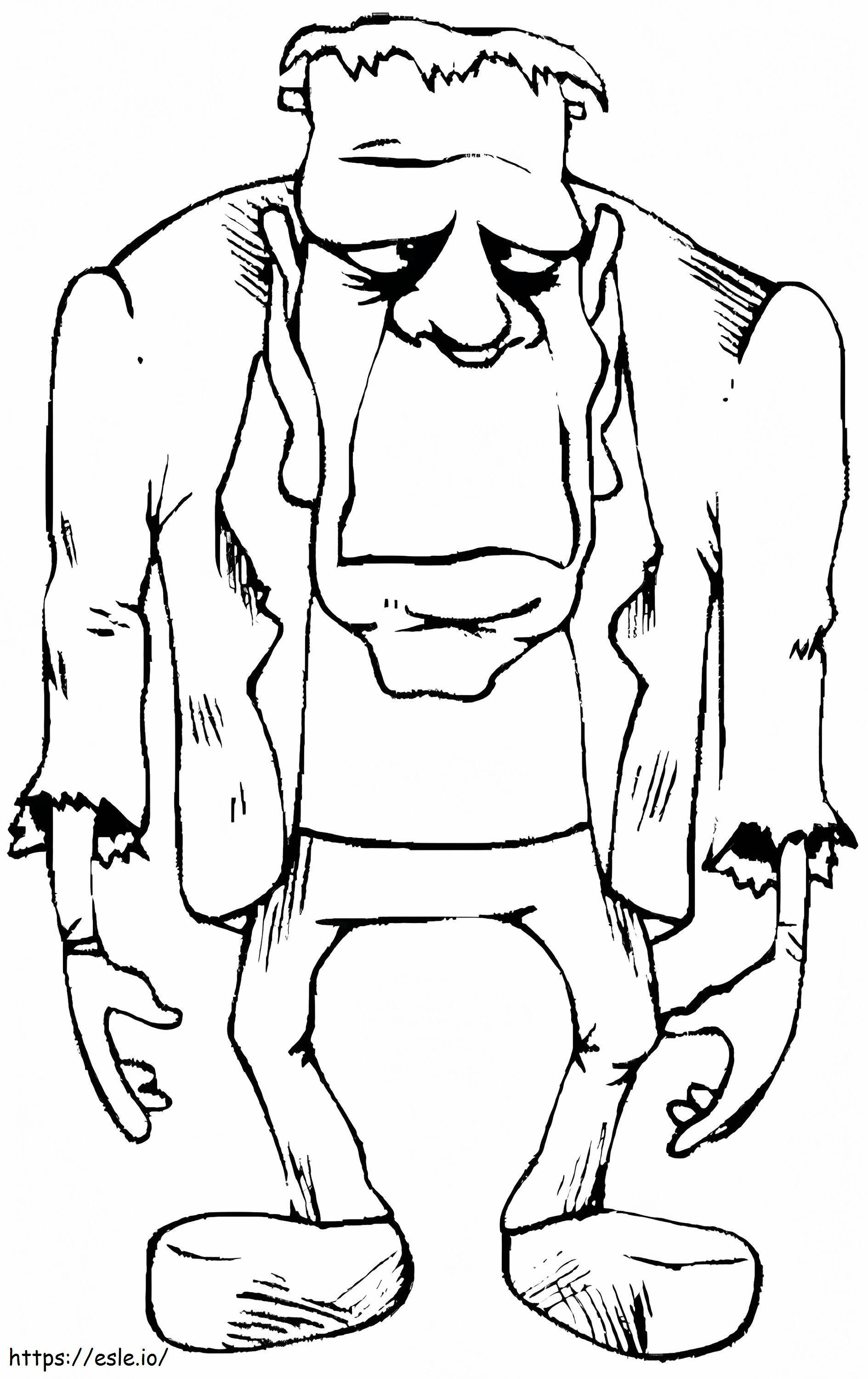 1539677963 To Print Page Zombie Halloween Frankenstein Scary Pag coloring page