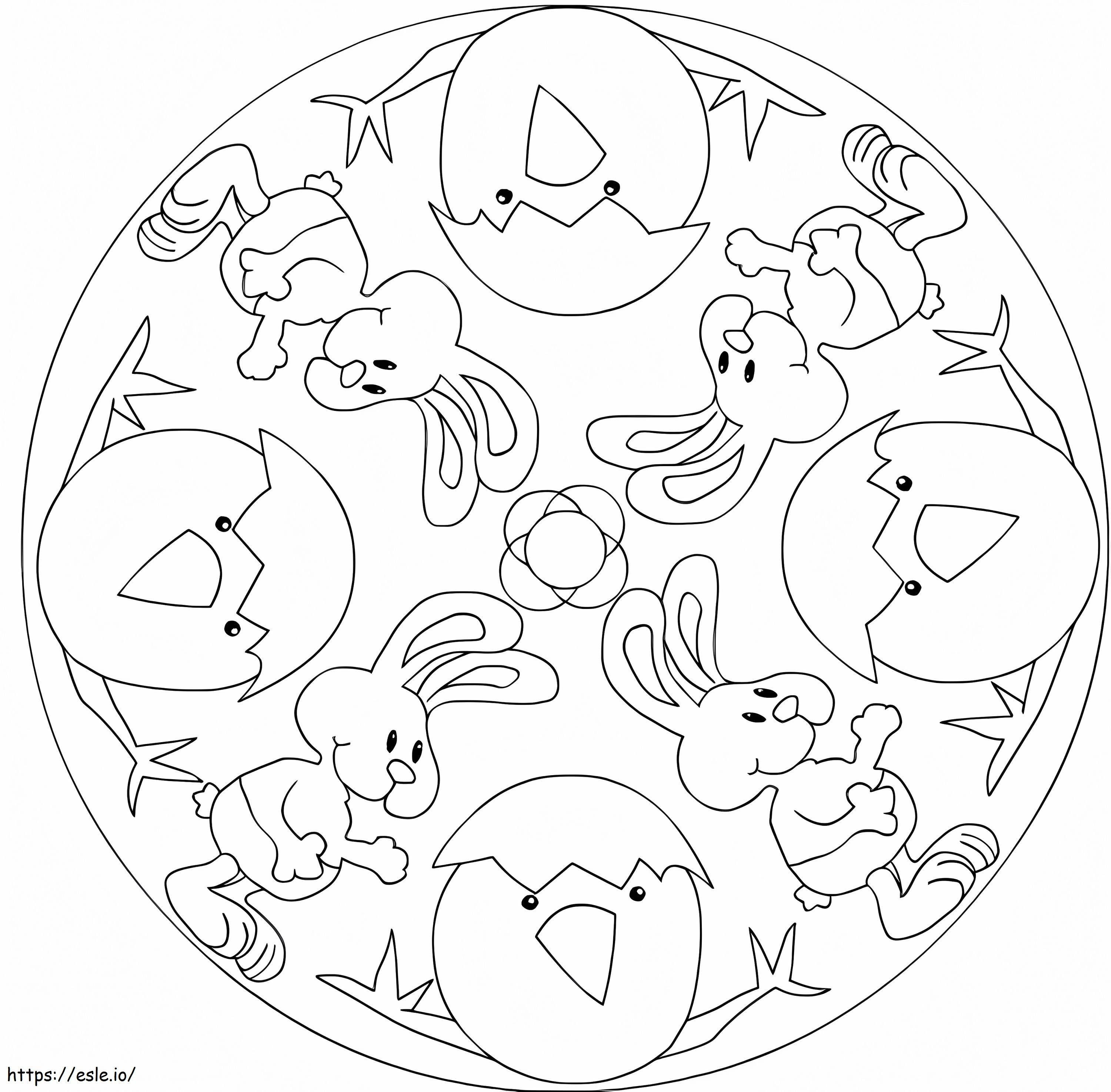 Mandala Easter 1 coloring page