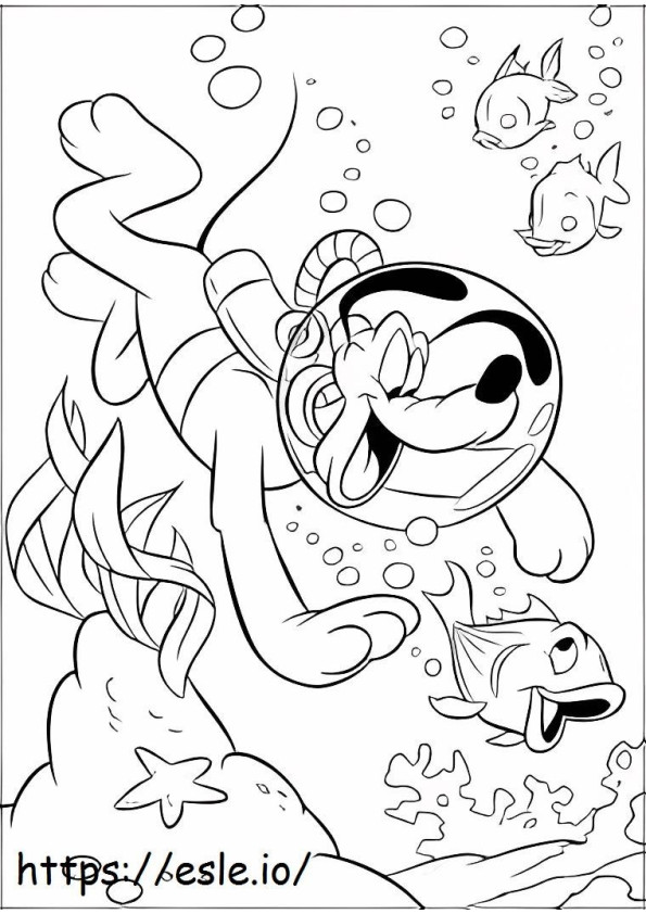 Diving In Pluto coloring page