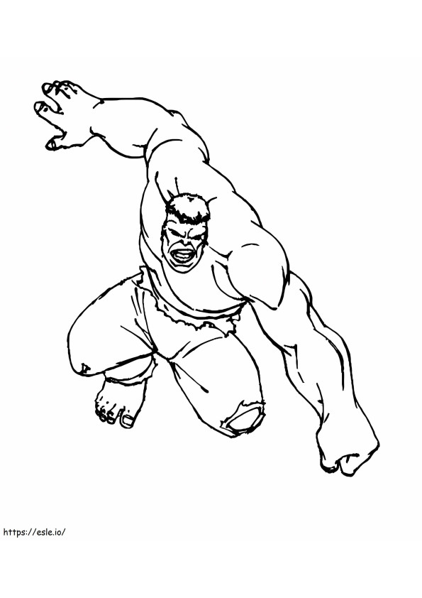 Hulk Attacks coloring page