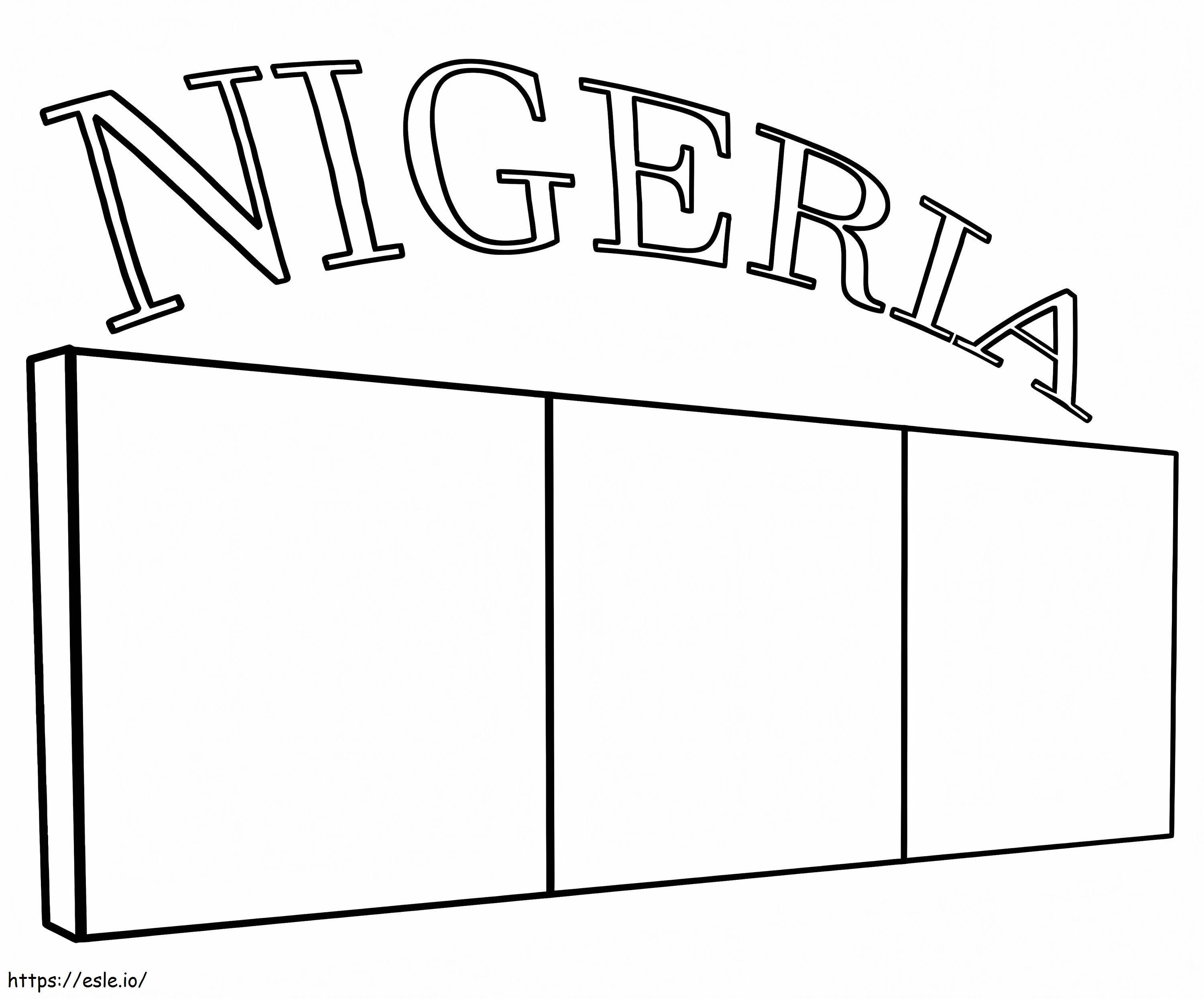 Nigéria zászló kifestő