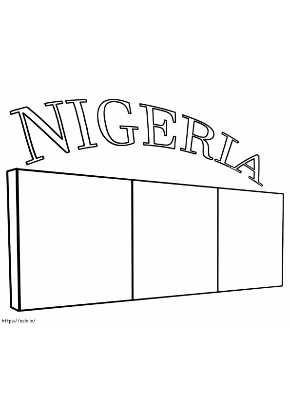 Bandeira da Nigéria para colorir