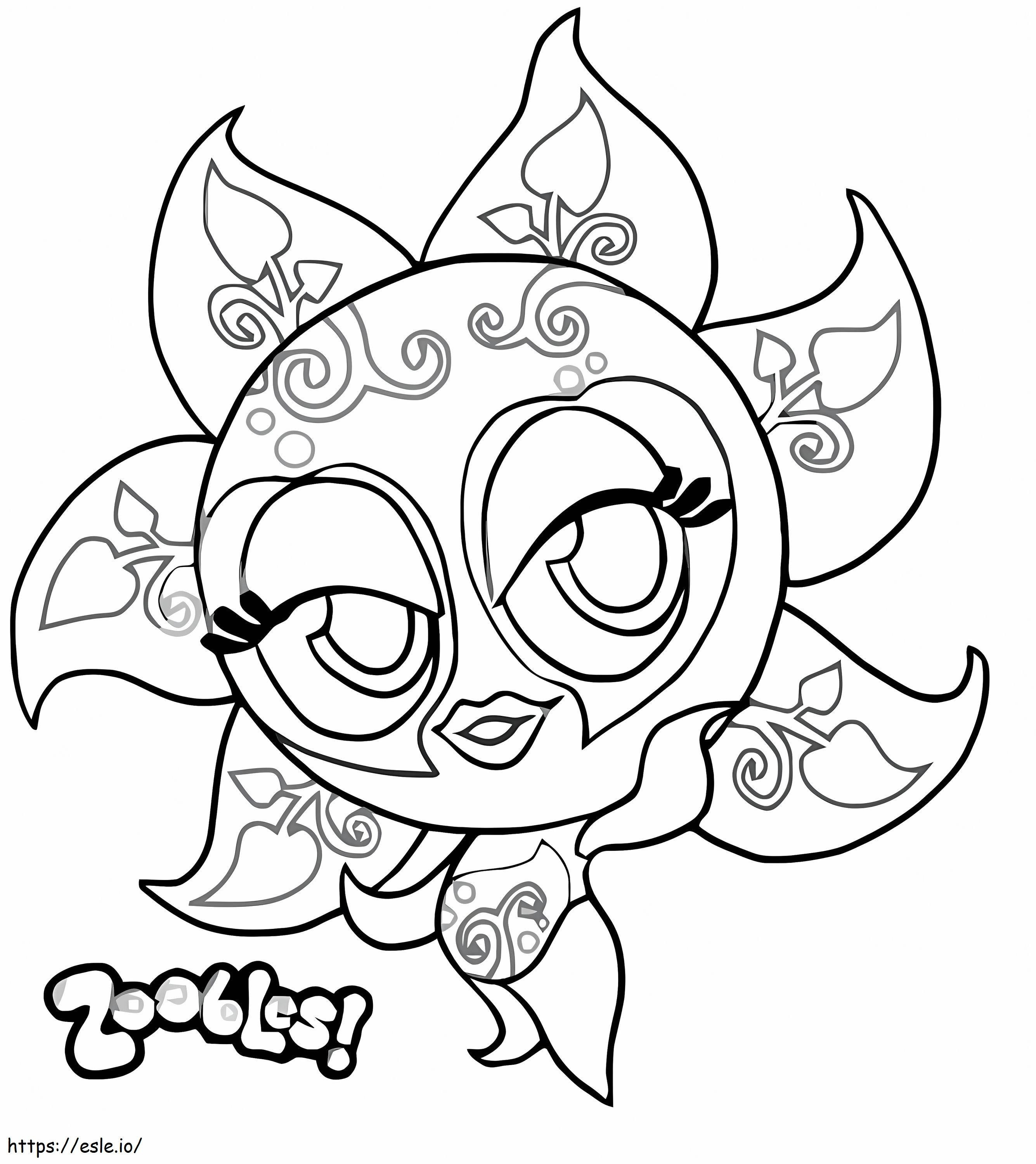 Zoobles Starfish coloring page