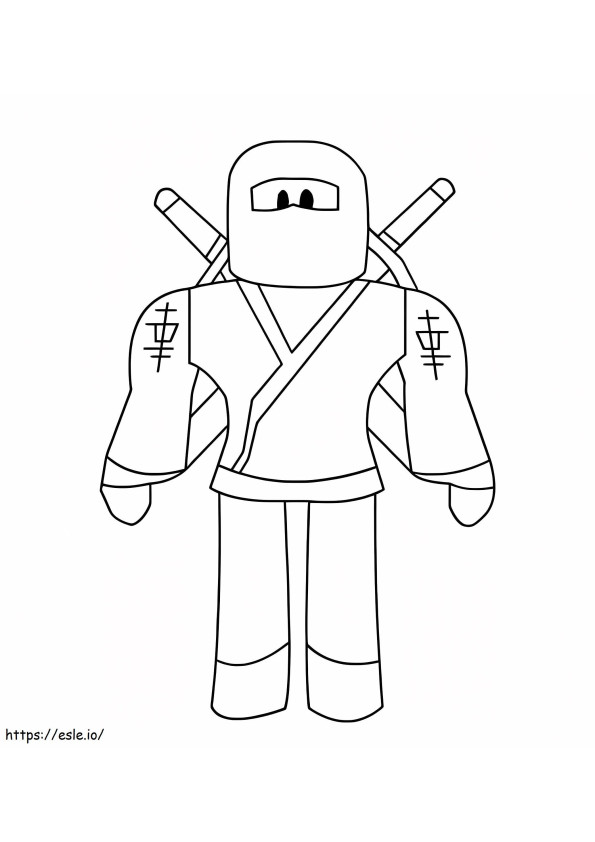 Un ninja de Roblox para colorear