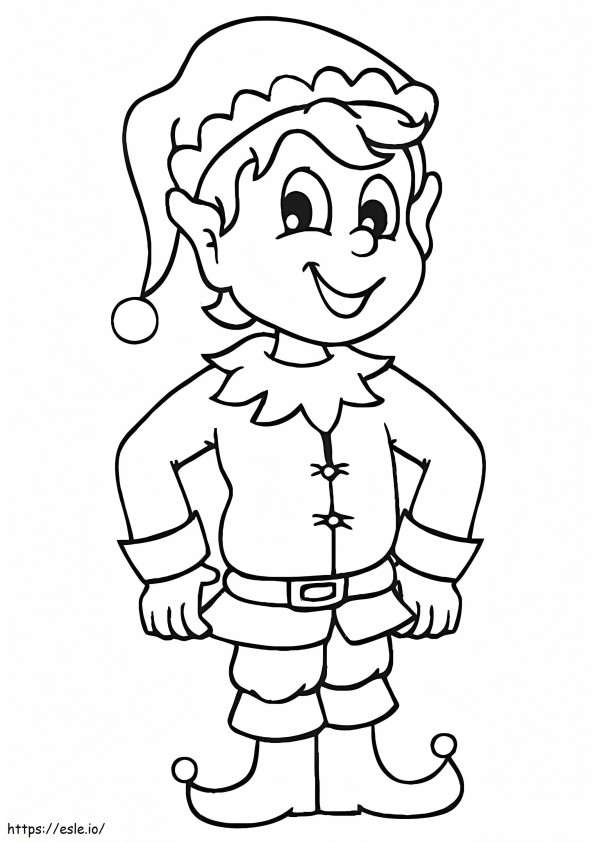 Adorable Elf coloring page