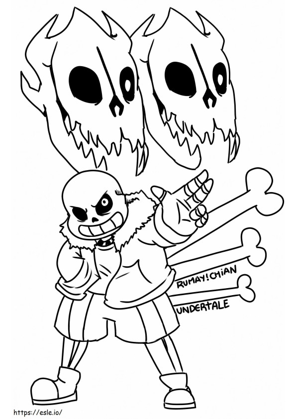 1580351104 Undertale Printable World Inkns And Papyrus Simulator Costumes coloring page