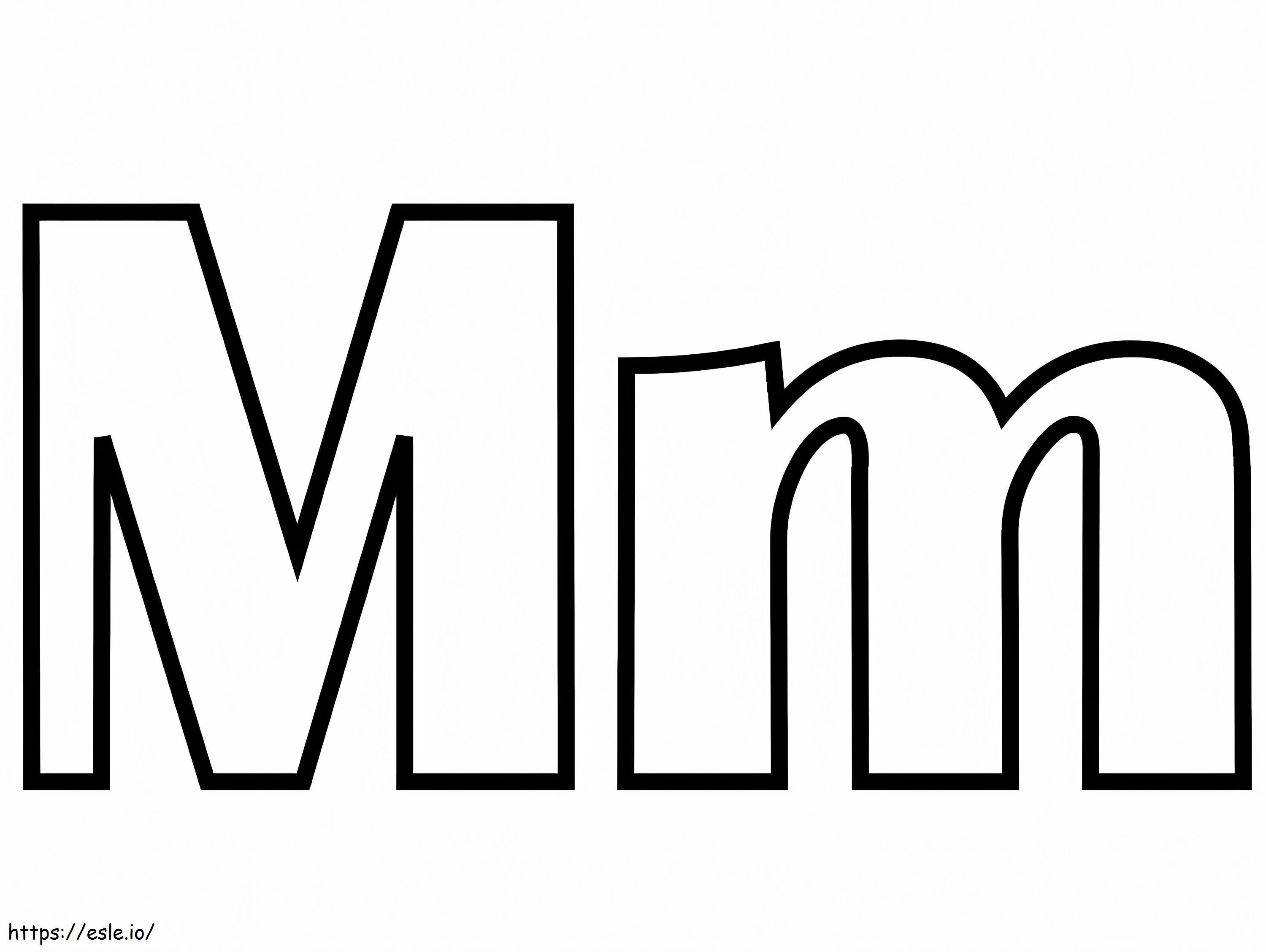 Letra M M para colorir