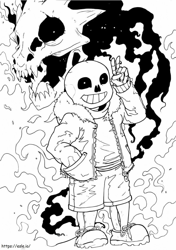 Hell Sans coloring page