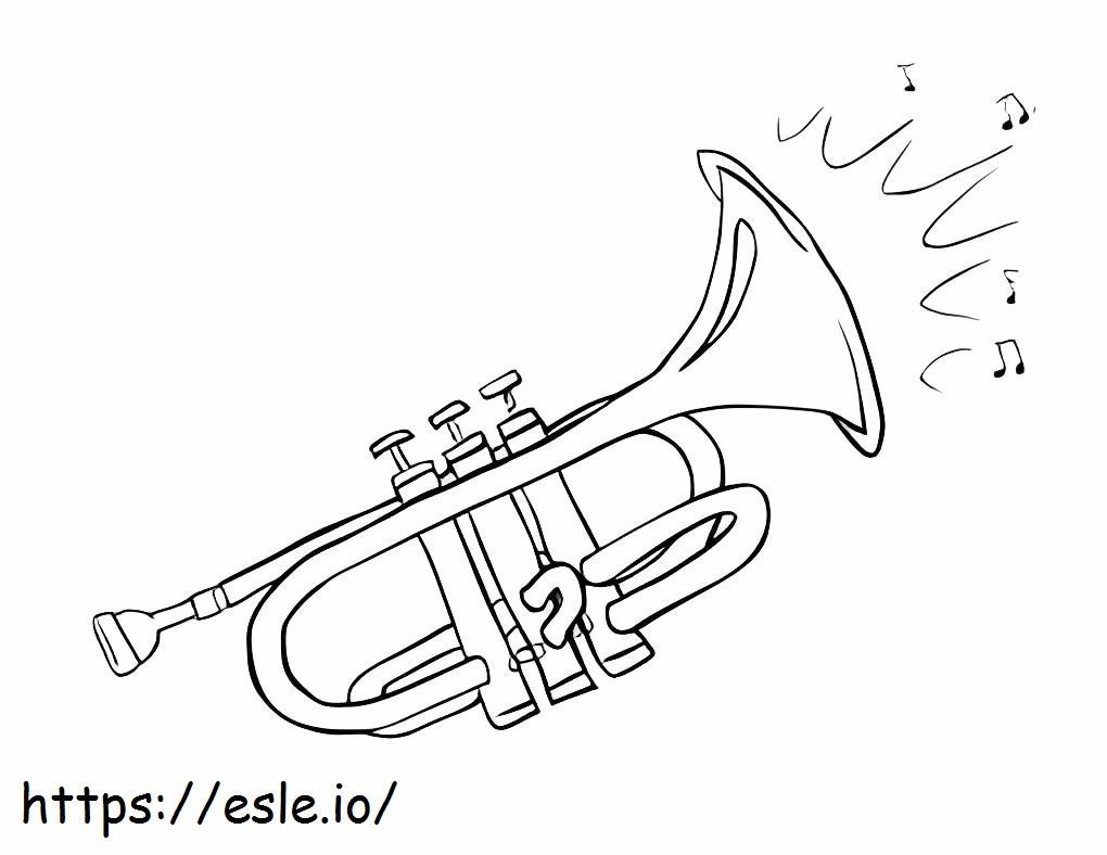 Upea trumpetti värityskuva