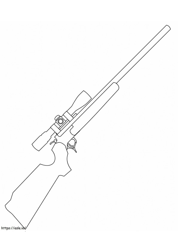 Rifle de atirador para colorir