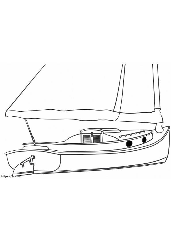 1560758479 Catboat A4 coloring page