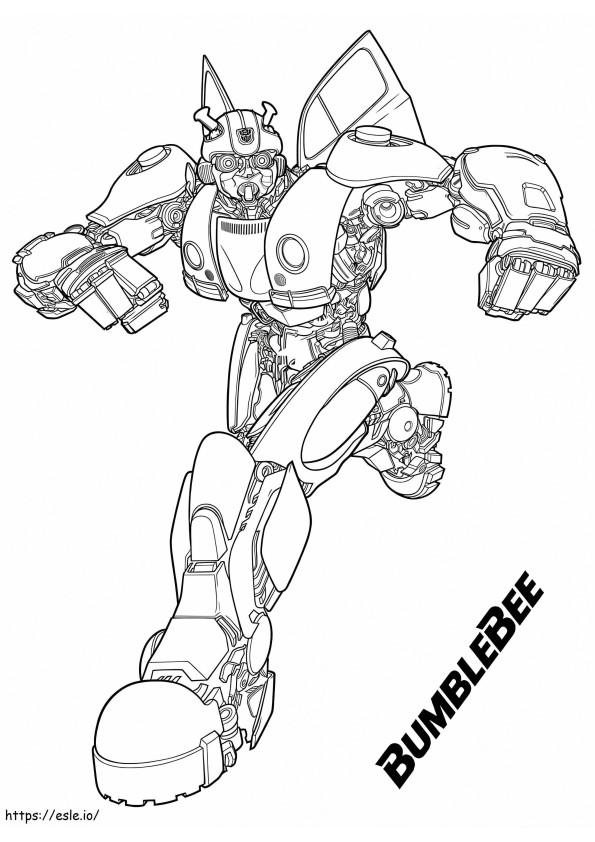 Bumblebee Running coloring page