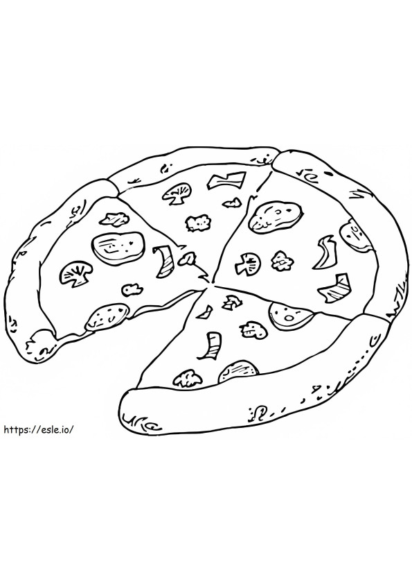Darmowa pizza kolorowanka