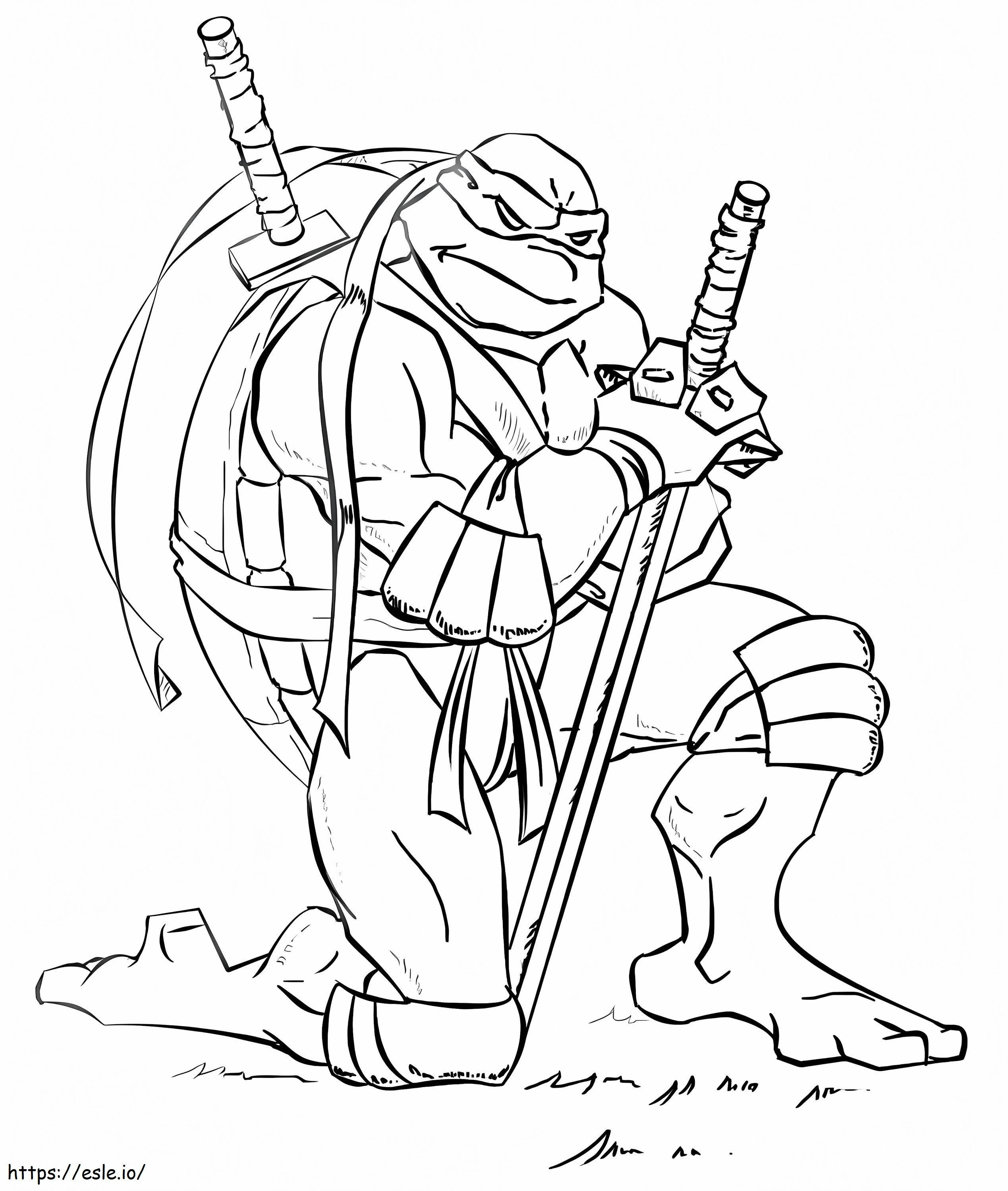 Leonardo das Tartarugas Ninja para colorir