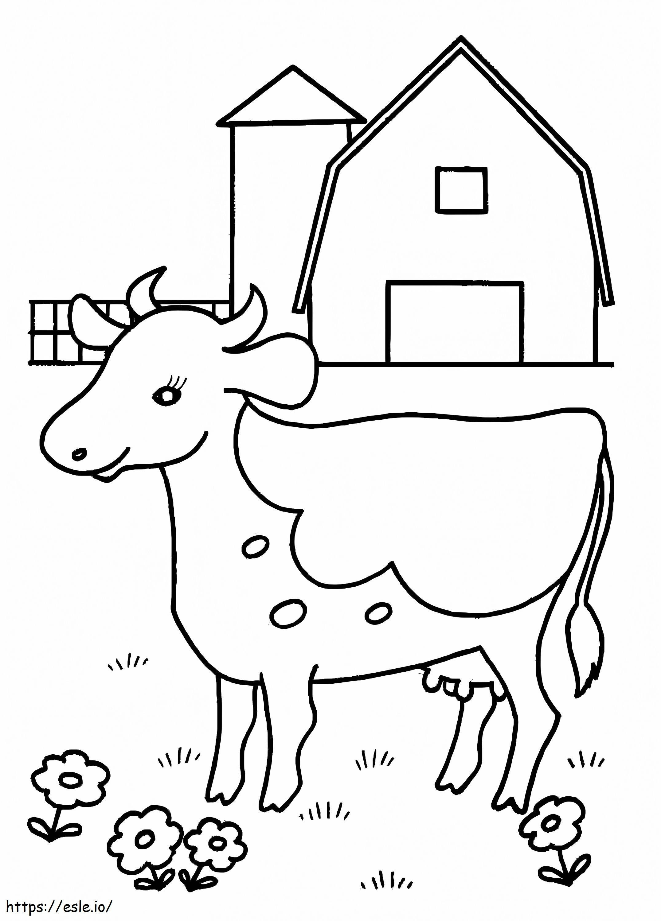 Coloriage Jolie vache à imprimer dessin