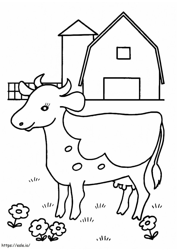 Pretty Cow coloring page