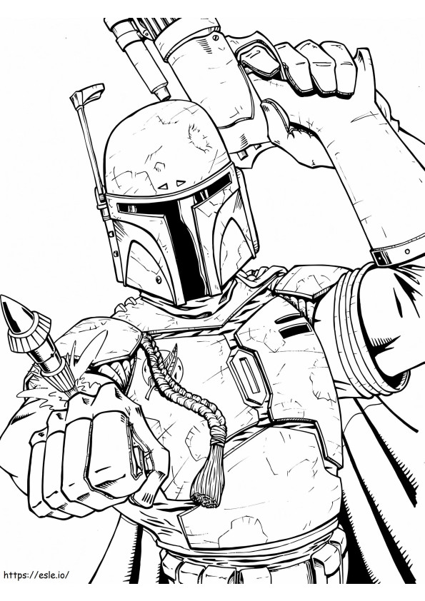 Boba Fett 5 coloring page