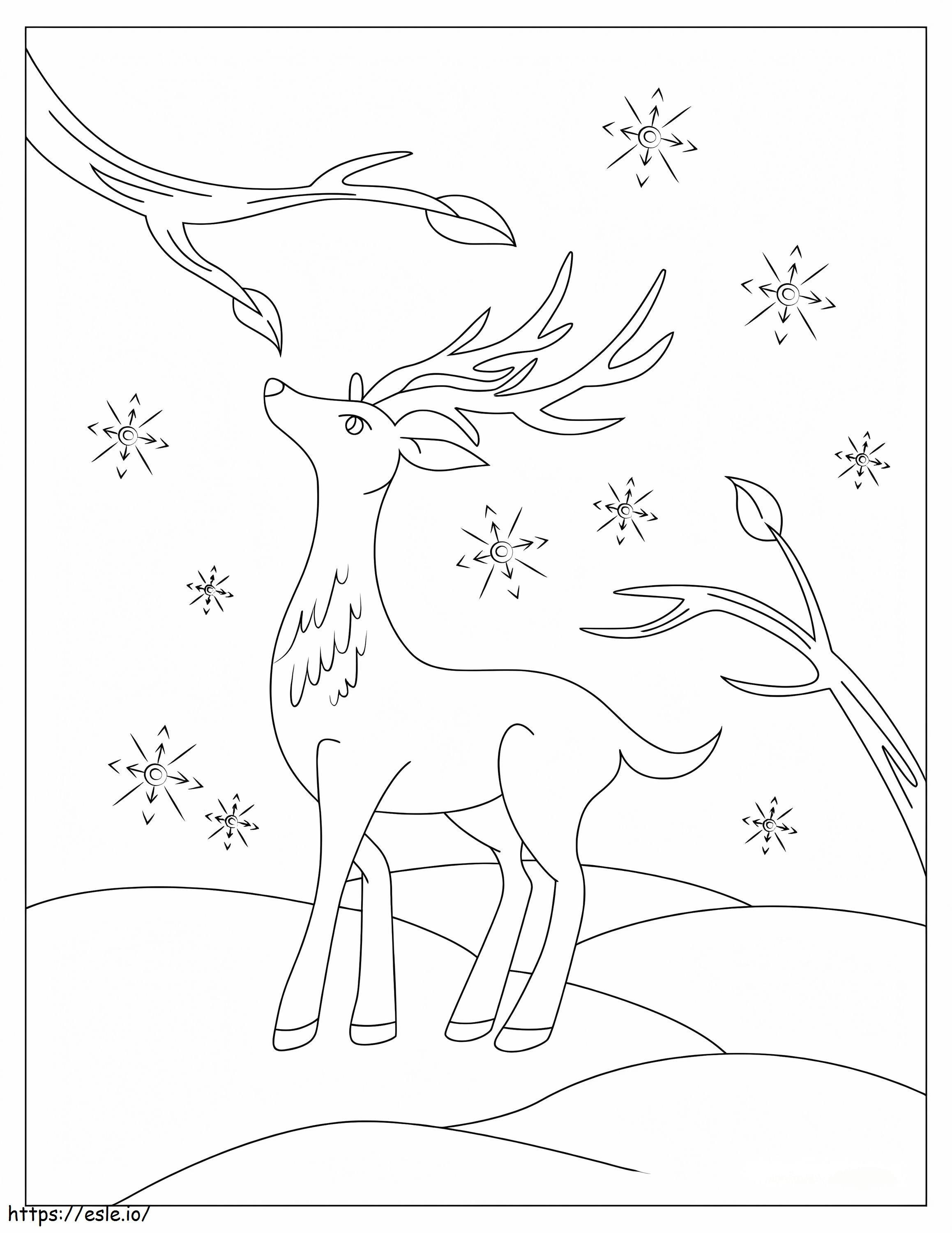 Coloriage Beau renne à imprimer dessin