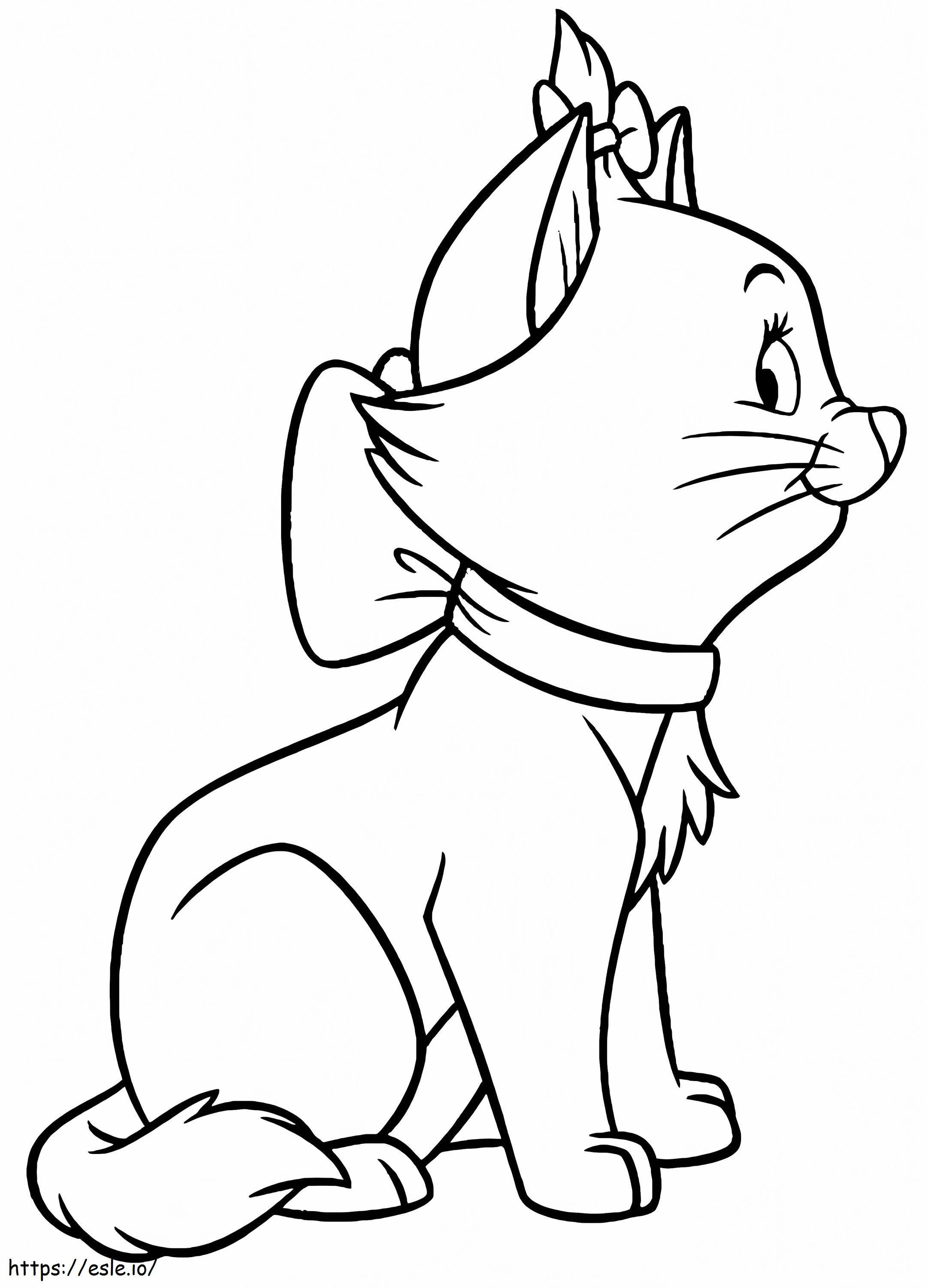 Free Marie Cat coloring page