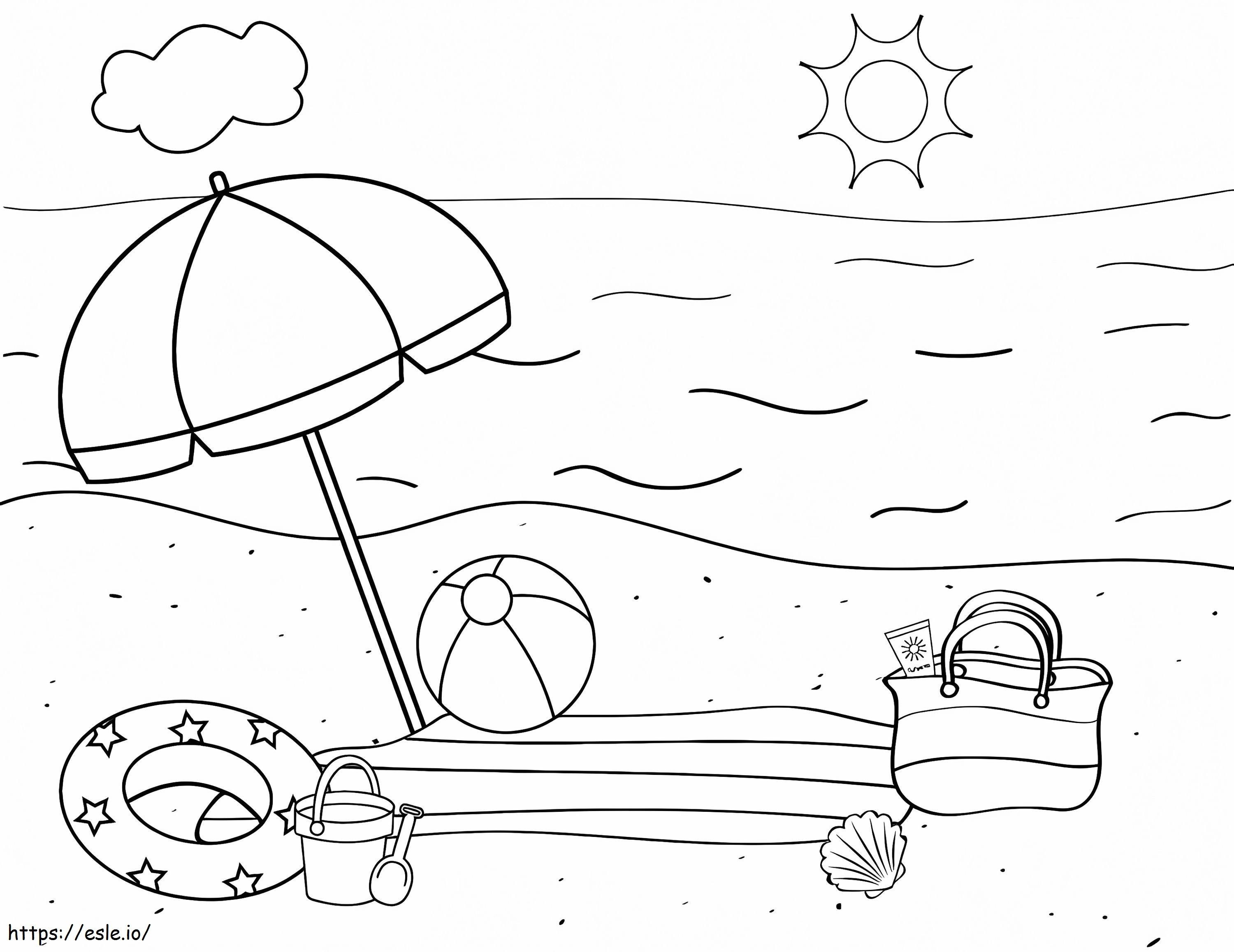 Basic Beach coloring page