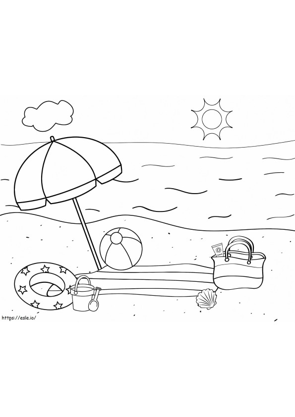 Basic Beach coloring page