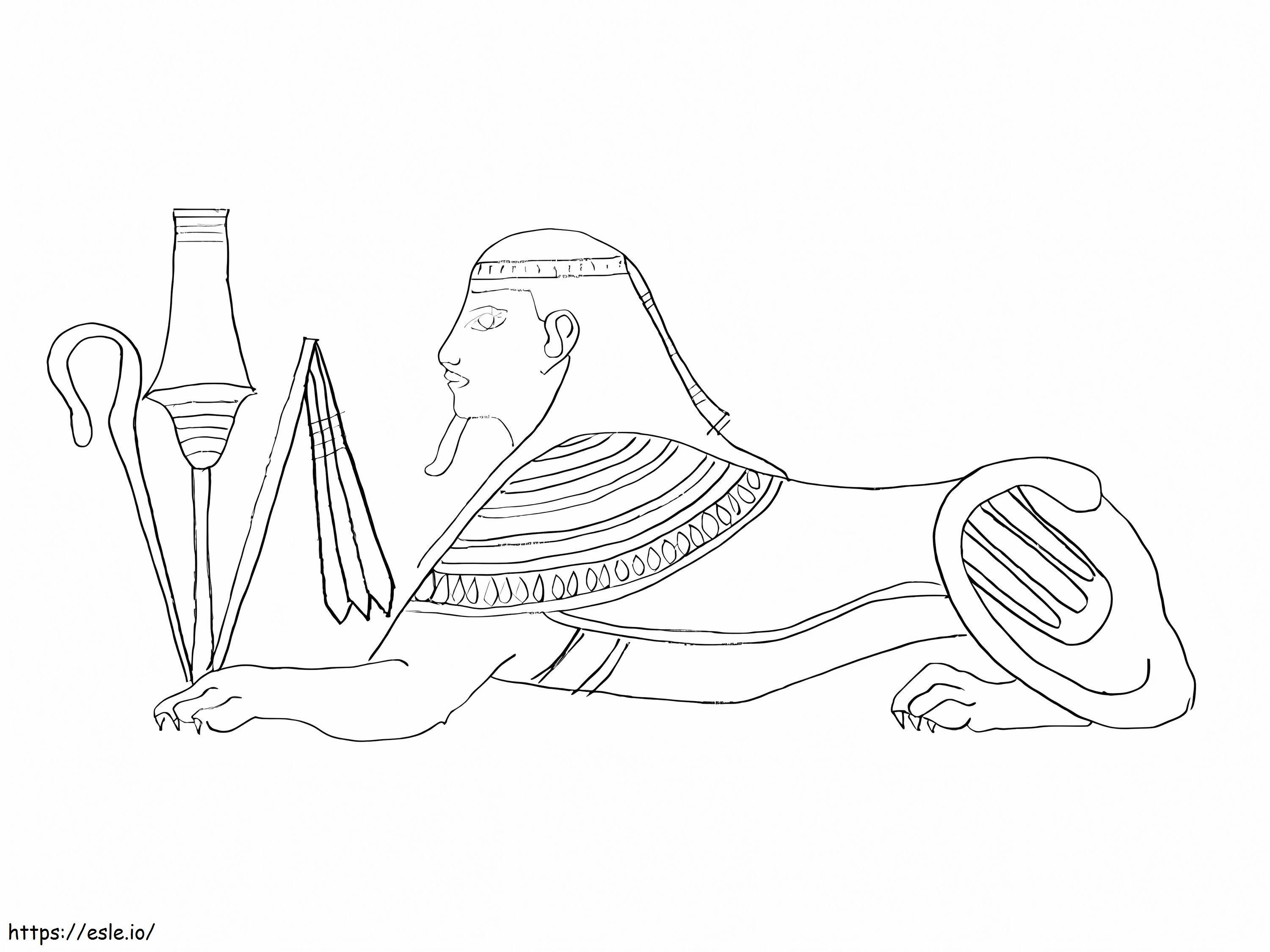 Szfinx Nyomtatható kifestő