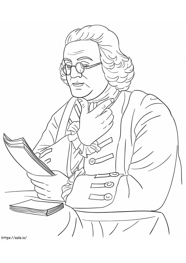 Coloriage Ben Franklin à imprimer dessin