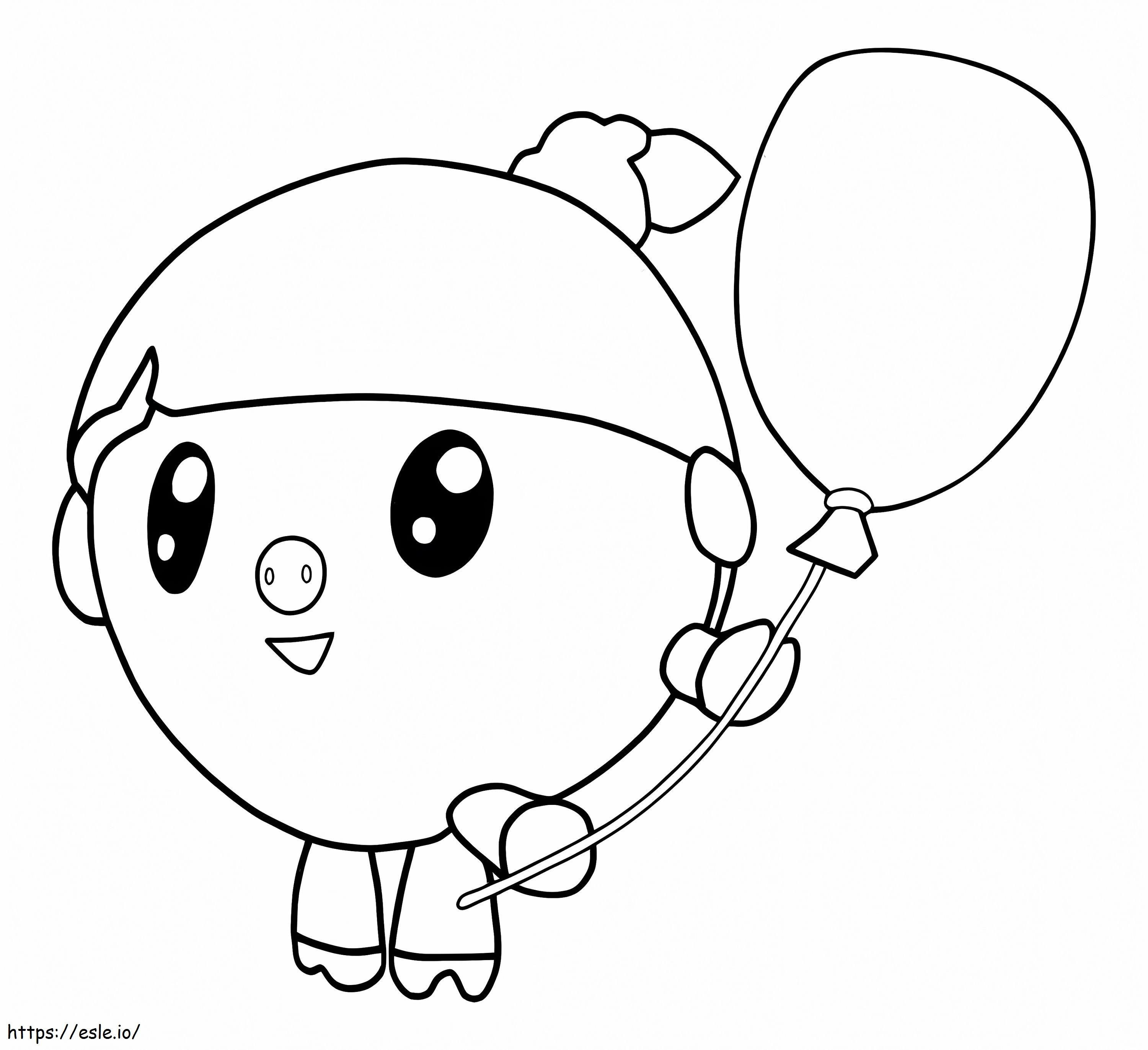 Rosy With Balloon coloring page