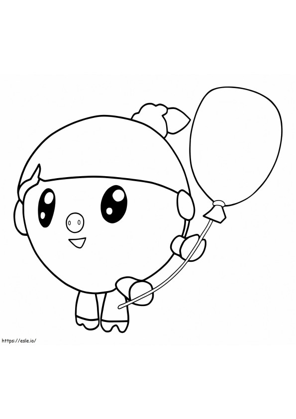 Rosy With Balloon coloring page